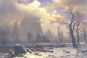 Albert Bierstadt Yosemite Winter Scene oil on canvas